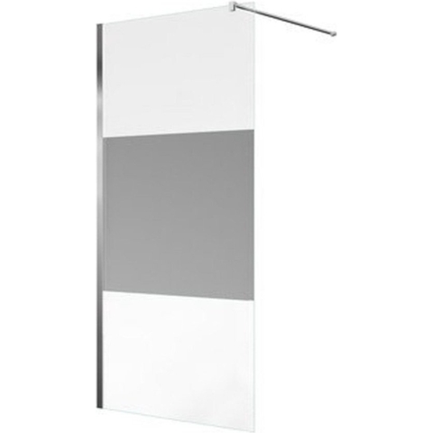 Saniclass Bellini Inloopdouche - 120x200cm - veiligheidsglas - band mat glas - anti kalk - chroom