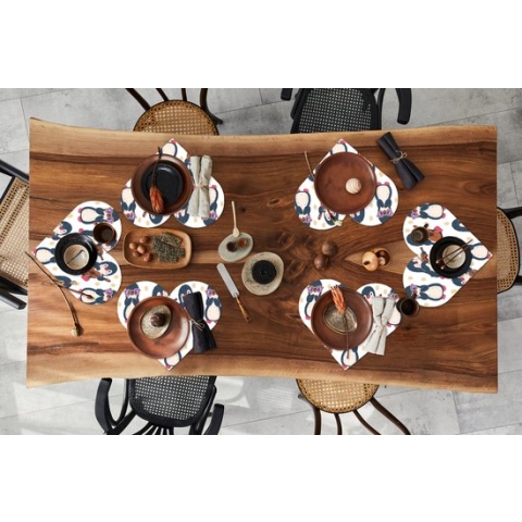 Onderleggers - Placemats - Placemats hartje - Pinguïn - Muziek - Gitaar - Kinderen - Patroon - 6 stuks