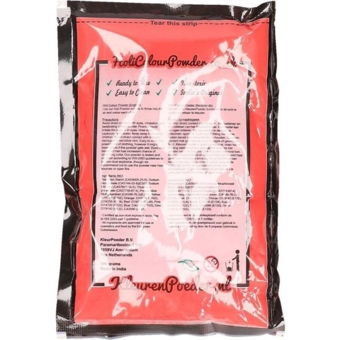 6x zakjes holi kleurpoeder rood