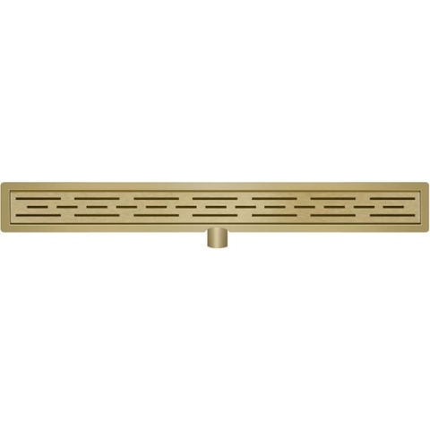 Wiesbaden Drain Douchegoot Incl. Flens - 80cm - Geborsteld Messing - Goud Look