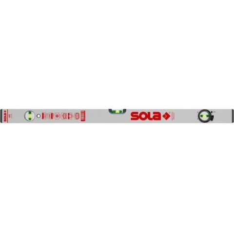 SOLA Alu blokwaterpas AV80 80cm 2 libellen 0,50mm/m zilver