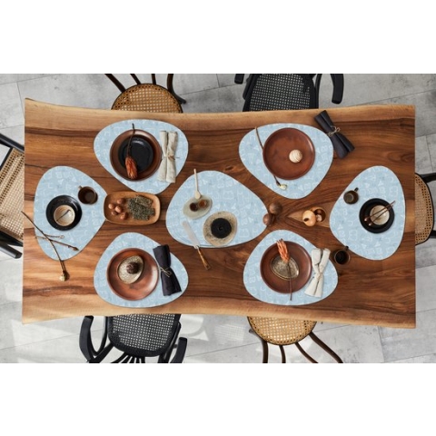 Placemat organisch - Placemats organic - Onderleggers - Ondergoed - Schoonmaak - Patronen - 10 stuks