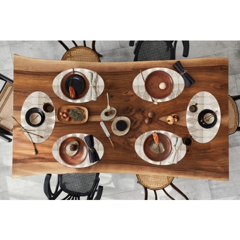 Placemats ovaal - Onderleggers - Ovale placemats - Design - Bomen - Bos - 6 stuks