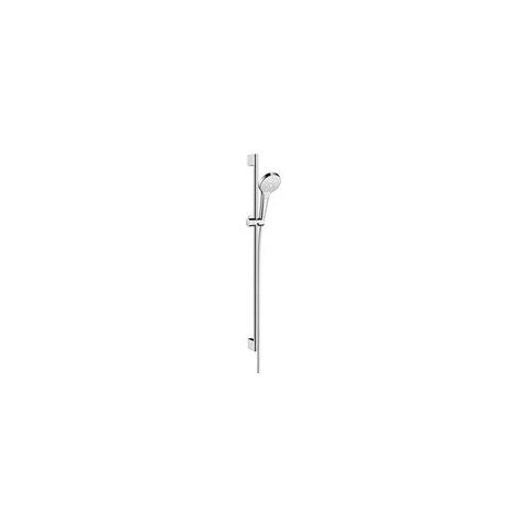 Hansgrohe Croma Select S Multi glijstangset met Croma Select S Multi handdouche 90cm met Isiflex`B doucheslang 160cm wit/chroom