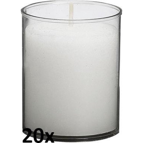 Bolsius Kandelaar Navulling/ Refill 64/52 tray 20 transparant