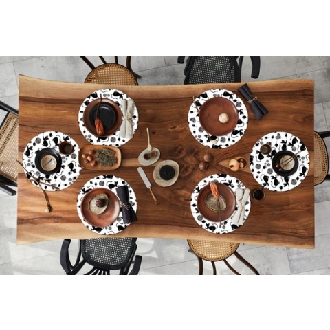 Ronde placemats - Onderlegger - Placemats rond - Meisje - Kat - Muis - Patronen - Girl - Kids - Kinderen - Meiden - 6 stuks