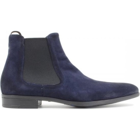 Giorgio - Amalfi Notte Boot Navy - Schoenmaat 46cm - Suede,Leer Heren Veterschoenen