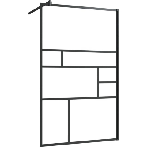 vidaXL-Inloopdouchewand-100x195-cm-ESG-glas-transparant-en-zwart