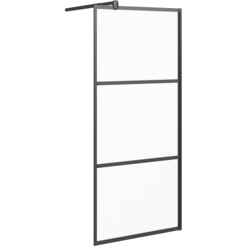 vidaXL-Inloopdouchewand-80x195-cm-mat-ESG-glas-zwart