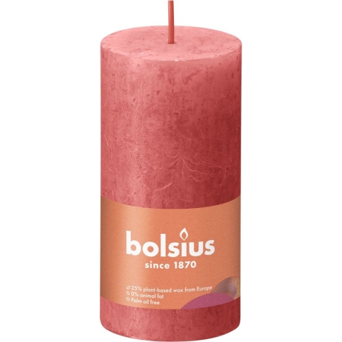 Bolsius Stompkaars Blossom Pink Ø50 mm - Hoogte 10 cm - Roze - 30 branduren
