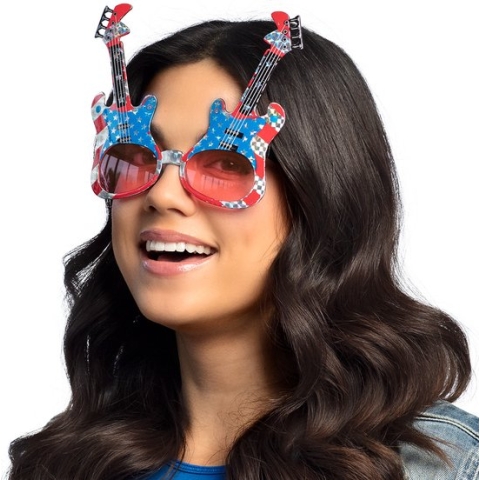 Boland - Partybril Gitaar USA - Volwassenen - Amerika - Amerika