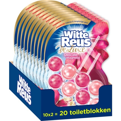 Witte Reus DeLuxe Toiletblok - Delicate Magnolia - WC Blokjes Voordeelverpakking - 20 stuks