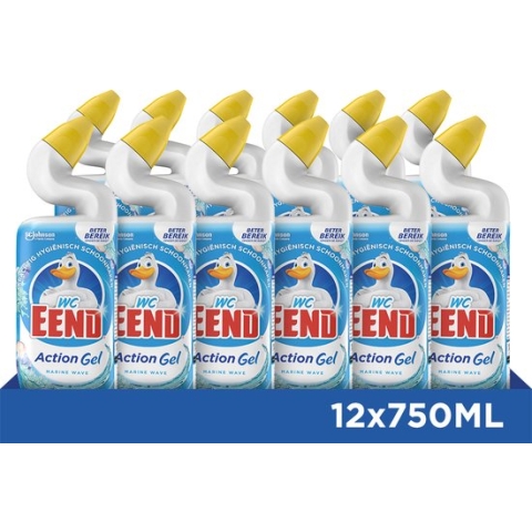 WC Eend Action Gel Marine Wave - Toiletreiniger - 2 x 750 ml