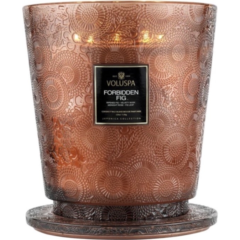 Voluspa Forbidden Fig 5-Wick Heart Candle