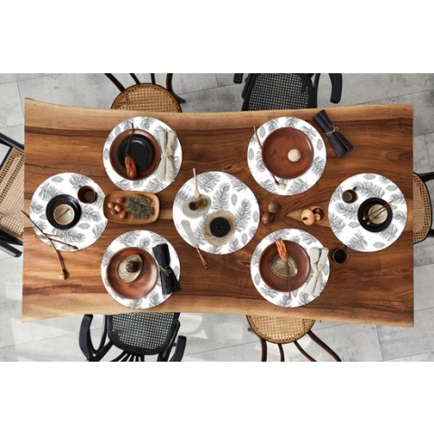 Ronde placemats - Onderlegger - Placemats rond - Dennenappels - Kerstmis - Patronen - Natuur - Patronen - 10 stuks - Kerst - Cadeau - Kerstcadeau voor mannen, vrouwen en kinderen