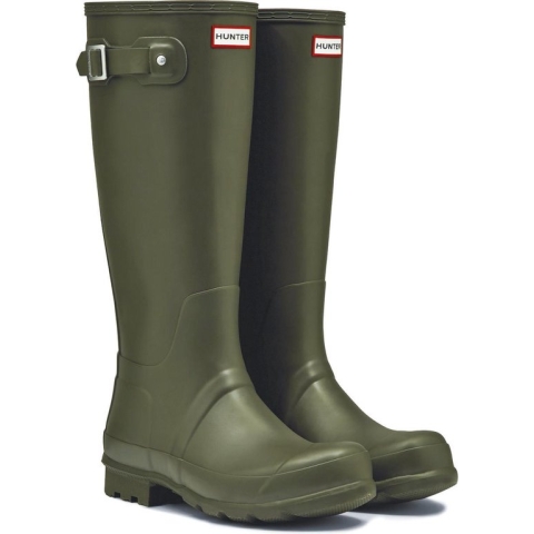 Hunter - Regenlaarzen voor heren - Original Tall Wellington - Olijfgroen - maat 40-41EU