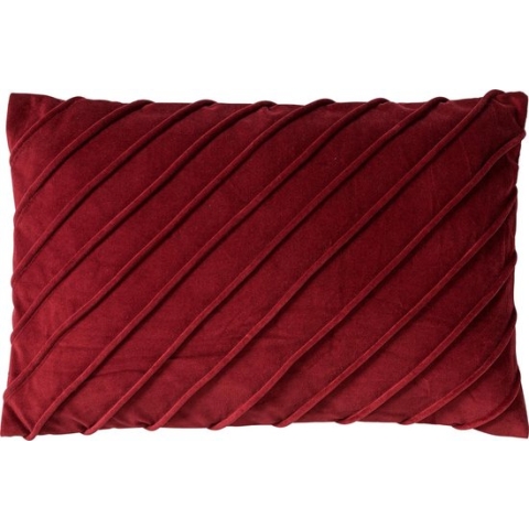 Dutch Decor PACO - Sierkussen velvet 40x60 cm Merlot - rood - Inclusief binnenkussen