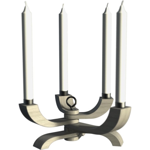 DHS kandelaar NORDIC LIGHT 4-arms | grijs