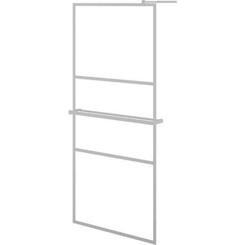 vidaXL-Inloopdouchewand-met-schap-100x195-cm-ESG-glas-aluminium-chroom