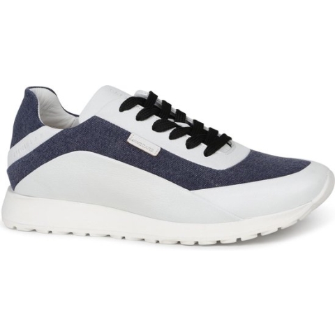 Greyder Lab - Sneaker GL-212-31 Blauw - Schoenmaat 45cm - Leer,Duurzaam,Canvas Heren Veterschoenen