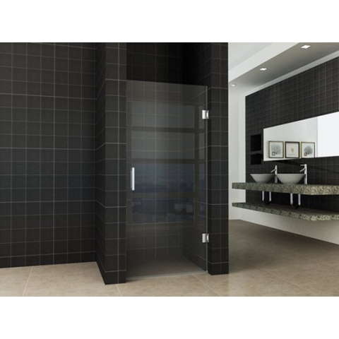 Bally Less Profielloos Nisdeur Douche Draaideur 100x200cm 8mm Antikalk Veiligheidsglas Met NANO Coating