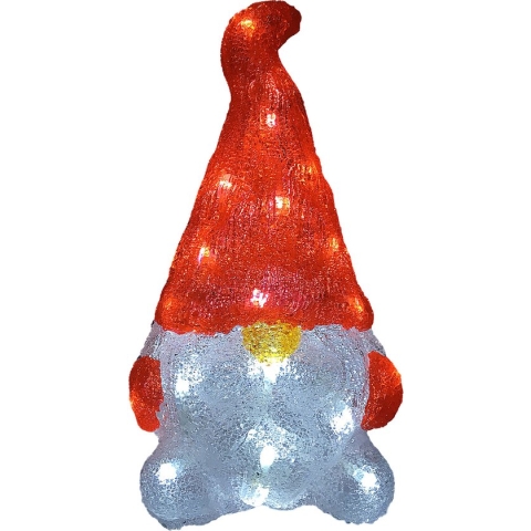 Deuba LED Kerstversiering - Wichtelmannetje - IP44 Rood Wit