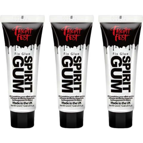 Paint Glow Spirit Gum Gezichtslijm - 3x - 12 ml - transparant