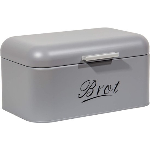 Broodtrommel met deksel, grote metalen knäckebrödtrommel, broodopbergdoos, broodtrommel, brood en koekjes lang bewaren en droog houden, retro design grijs