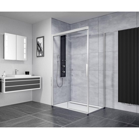 Ben IMotion douchecabine met schuifdeur naar links incl. antikalk 120x90x206cm chroom