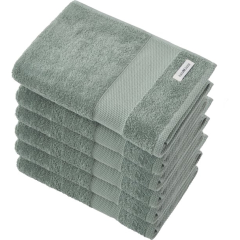 PandaHome - Badhanddoeken Set - 6 delig - 6 Badhanddoeken 70x140 cm - 100% Katoen - Badhanddoeken Groen - Towel - Handdoek Groen - Vintage green