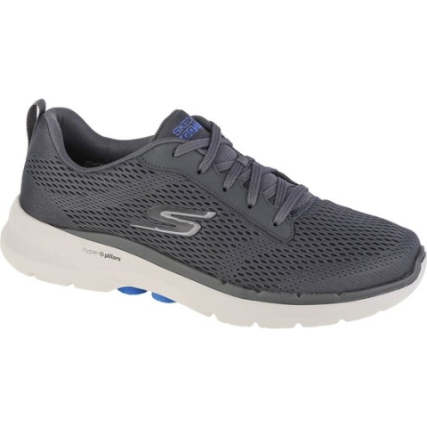 Skechers Go Walk 6 Avalo 216209-CHAR, Mannen, Grijs, Sneakers, maat: 42