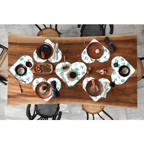 Onderleggers - Placemats - Placemats hartje - Zorg - Medicijnen - Design - 10 stuks