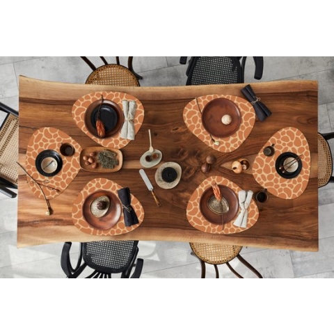 Placemat organisch - Placemats organic - Onderleggers - Giraffe - Afrika - Design - 6 stuks