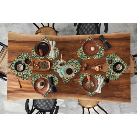 Onderleggers - Placemats - Placemats hartje - Mozaïek - Patronen - Mandala - 8 stuks