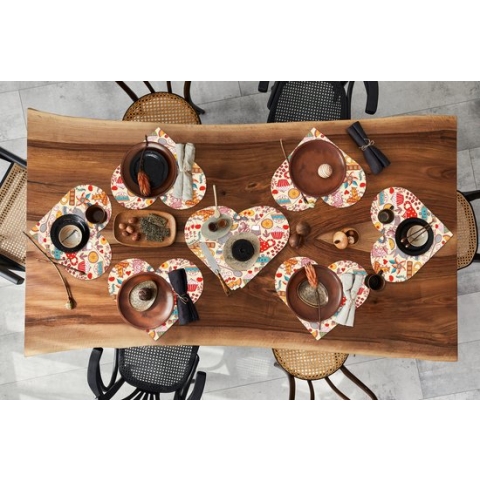 Onderleggers - Placemats - Placemats hartje - Thee - Dieren - Snoepgoed - Regenboog - Patronen - 10 stuks