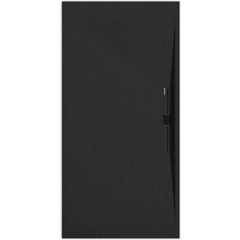 Sanifun douchebak Stone Side Black Slate 900 x 800 P