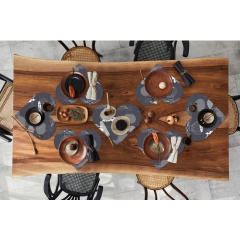 Onderleggers - Placemats - Placemats hartje - Parfum - Ketting - Design - 8 stuks