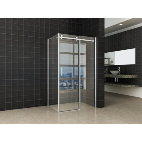 Bally Block Shower Douchecabine 90x120x200cm 8mm Antikalk Veiligheidsglas Met NANO Coating Met Chroom Profiel Helder Glas