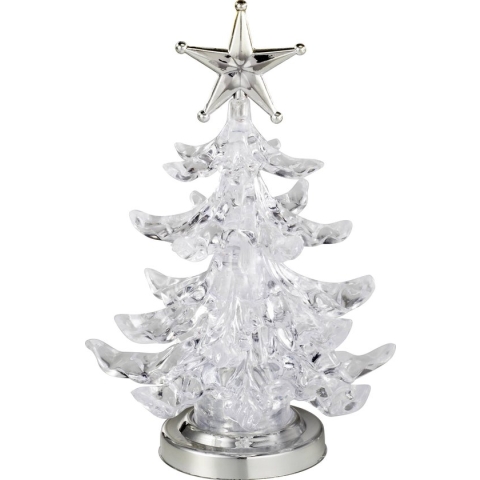 Sygonix SY-4722058 Kerstboom RGB Doorzichtig, Zilver