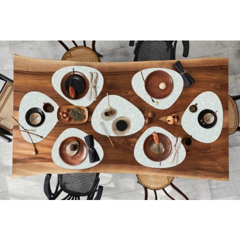 Placemat organisch - Placemats organic - Onderleggers - Netwerk - Driehoek - Patronen - 8 stuks
