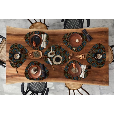 Placemat organisch - Placemats organic - Onderleggers - Patronen - Abstract - Groen - Jaren 20 - 10 stuks