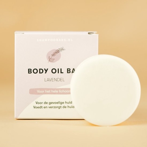 Body Oil Bar Lavendel | Handgemaakt in Nederland | Dierproefvrij | Plasticvrij | 100% biologisch afbreekbare verpakking