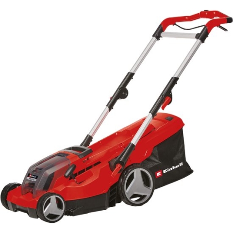 Einhell Accu Grasmaaier RASARRO 36/36 Kit Power X-Change (36 V - maaibreedte 36 cm - tot 400 m² - opvangbak van 45 L - maaihoogte 25-75 mm - incl. 2x 3.0 Ah Plus accu's + 2x opladers)