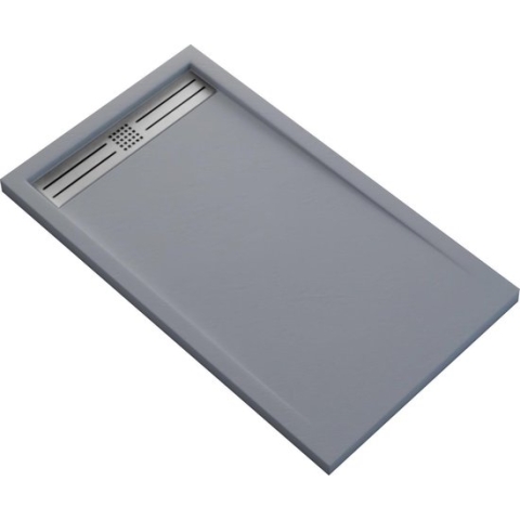 Veroni Elite Flat Composietsteen Douchebak Grijs 160x90x3cm