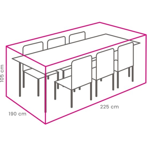 Tuinset beschermhoes 225x190x105cm