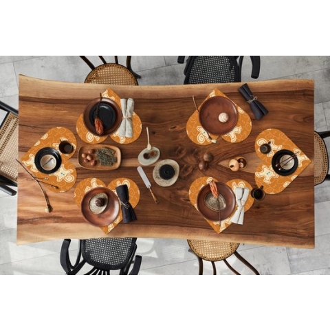 Onderleggers - Placemats - Placemats hartje - Patronen - Gingerbread - Koekjes - 6 stuks - Kerst - Cadeau - Kerstcadeau voor mannen, vrouwen en kinderen