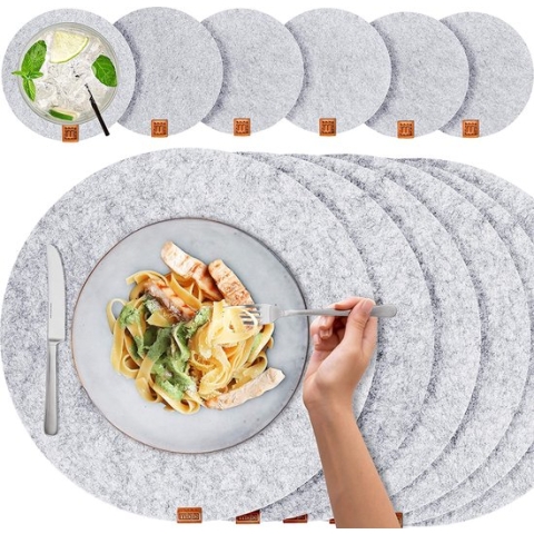 Placemat – Set van placemats – Eetkamer accessoires – Luxe placemats – Tafelen - Hittebestendig - Anti-Slip - Onderlegger – Afneembaar