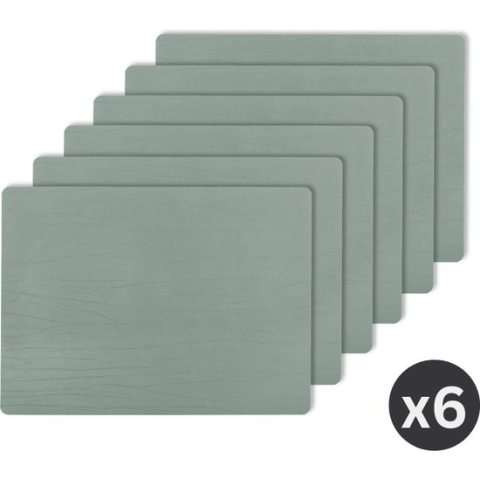 Placemat TITAN rechthoekig, SET/6, 33x45cm, groen dubbelzijdig
