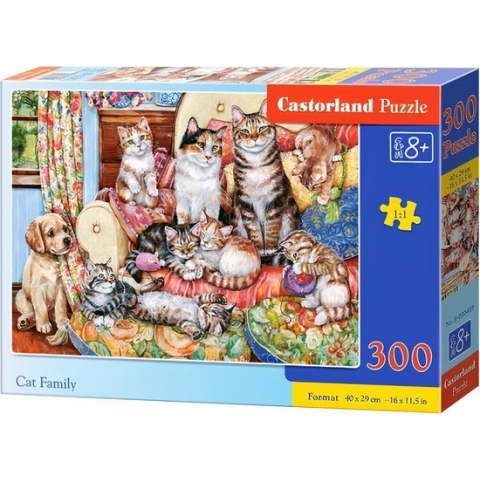 Castorland Legpuzzel Cat Family Junior 40 X 29 Cm 300-delig