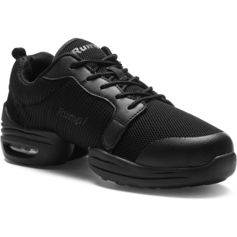 Dansschoenen PEBBLE 1516 Unisex Jazz hiphop Trainingsschoenen Salsa Danssneaker - ademend - zwart - maat 46, UK 11